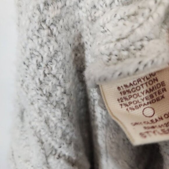 Hem & Thread Cable Knit Longline Cardigan in Gray - Size Large - Picture 6 of 8